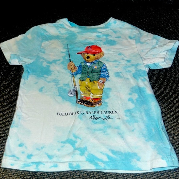 Polo Ralph Lauren Other - Polo Ralph Lauren Polo Bear T-Shirt Tie-Dye Blue Kid Size 4/4T